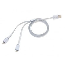 Зарядный кабель Troika Apple lighting для двух устройств белый (CBL20/WH): Производитель Troika