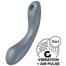 Вакуумный стимулятор с вибрацией Satisfyer Curvy Trinity 1 Bluegrey: Для кого Для женщин