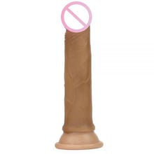 Фалоімітатор Lovetoy 7" Dual-Layered Liquid Silicone Nature Cock, Brown: Призначення Вагинальные