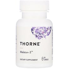 Thorne Research, Melaton-3, 60 Vegetarian Capsules (THR-78802): Форма выпуска Капсулы