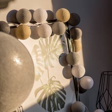 Гірлянда Cotton ball lights на 35 куль 5,5м, Sand Grey: Тип Бавовняні кульки