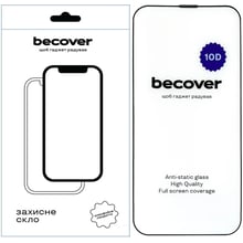 BeCover Tempered Glass 10D Black для iPhone 13 Pro Max (711515): Колір черный