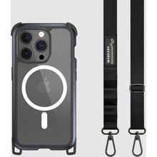 Аксесуар для iPhone SwitchEasy Odyssey M + Strap Rugged Utility MagSafe Case Metal/Black (MPH56P173EC23) for iPhone 15 Pro: Колір чорний