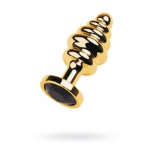 Анальна пробка з кристалом LoveToy Golden anal plug with black gem: Для кого Унисекс