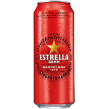 Упаковка пива Estrella Damm Barcelona, светлое, 4.6% 0.5л x 24 банки (EUR8410793286123): Объем, л 0.5