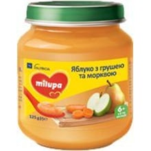 Фруктове пюре Milupa Яблуко Груша Морква 125г від 6 міс.: Вид Фруктовое