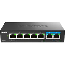 Сетевой коммутатор D-Link DMS-107/E: Порты только Gigabit Ethernet (10/100/1000)