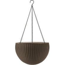 Горшок для цветов Keter Rattan Style Hanging 8.6л коричневый с цепочкой: Производитель Keter