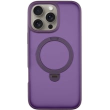 Чехол для iPhone Mobile Case Metal Buttons with MagSafe HQ Ring Purple for iPhone 16 Pro: Цвет фиолетовый