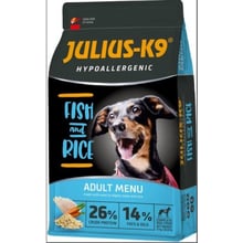 Сухой корм Julius-K9 FISH and RICE Adult Menu для собак с рыбой и рисом12 кг (5998274312620): Тип Сухой корм