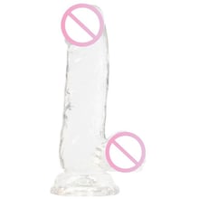 Прозрачный фаллоимитатор на присоске ADDICTION — Clear Dildo with Balls 6", вибропуля в подарок: Назначение Вагинальные