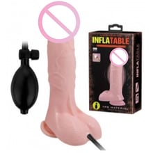 Фалоімітатор LYBAILE Inflateable Dildo Flesh, 18,8 см: Призначення Вагинальные