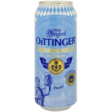 Пиво Oettinger Bavarian Helles світле нефільтроване 4.7% 0.5 л ж/б (FSH_4014086020346): Об'єм, л 0.5