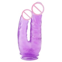 Двойной фаллоимитатор CHISA Hi-Rubber 9.4" Double Dildo Purple: Назначение Для двойного проникновения