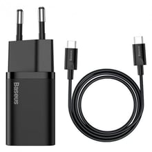 Зарядний пристрій Baseus USB-C Wall Charger Super Si 25W Black with Cable USB-C to USB-C (TZCCSUP-L01)