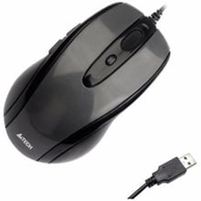 Мишка N-708X A4tech (N-708X Glossy Grey): інтерфейс підключення дротова USB