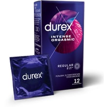 Презервативи латексні зі змазкою Durex Intense Orgasmic №12: Тип Для натуральних відчуттів