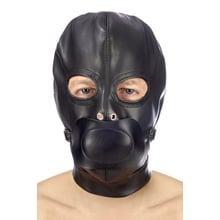 Шолом БДСМ з кляпом Fetish Tentation BDSM hood in leatherette with removable gag: Виробник Fetish Tentation