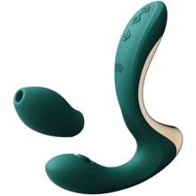 Вибратор-пульсатор с вакуумной насадкой Zalo – Talis G-Spot PulseWave Vibrator Turquoise Green: Для кого Для женщин