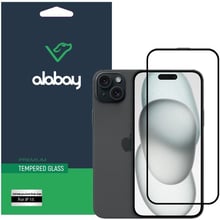 Аксесуар для iPhone Alabay Tempered Glass Dust-Proof Anti Static Black для iPhone 15: Колір чорний