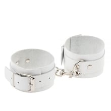 Кайдани Leather Standart Leg Cuffs, White: Виробник sLash