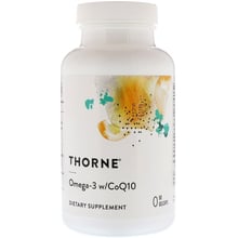 Thorne Research Omega-3 with CoQ10 90 Gelcaps Омега 3 / Коензим Q10: Тип Омега 3