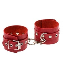 Наручники Leather Double Fix Leg Cuffs, Red: Виробник sLash