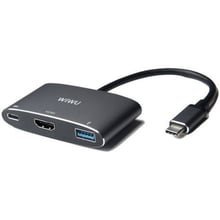 Адаптер WIWU Adapter C2H USB-C to USB-C+HDMI+USB3.0 HUB Grey: Колір сірий