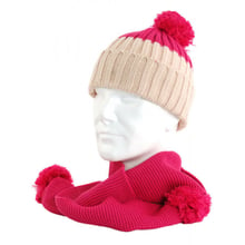 Комплект дитячий (шарф та шапка) Traum рожевий (2530-01)