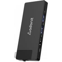 Адаптер Adonit Adapter USB-C to USB-C+HDMI+3xUSB3.0 Black (3182-17-07-A): Колір черный