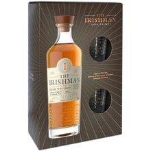 Виски The Irishman The Harvest 40% + 2 бокала 0.7 л (5099811906361): Объем, л 0.7