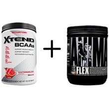 Амінокислота для спорту Scivation Xtend BCAAs 384 g /30 servings/ Watermelon+Universal Nutrition Animal Flex Powder 89.04 g / Orange: Тип BCAA