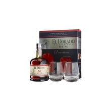 Ром El Dorado 12 yo + 2 glasses (0,7 л) (BW12029): Об'єм, л 0.7