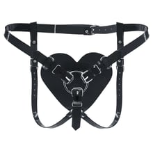 Трусики Серце для страпону Feral Feelings - Hearts Strap-on Belt Black: undefined undefined