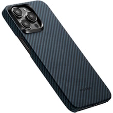 Чохол для iPhone Pitaka MagEZ Case 4 Twill 1500D Black/Blue (KI1508PM) для iPhone 15 Pro Max: Колір синий