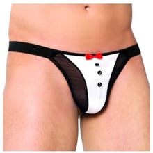 Мужские трусы SoftLine Thong 4433, S-L (black/white): Для кого Для мужчин