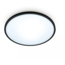 Умный потолочный светильник WiZ SuperSlim Ceiling, 16W, 1500lm, 29,2см, 2700-6500K, Wi-Fi, чернй: Тип Потолочные светильники