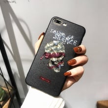 Аксесуар для iPhone Fashion YCT Brilliant TPU Skull for iPhone SE 2020/iPhone 8/iPhone 7: Колір чорний