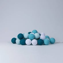 Гірлянда Cotton ball lights на 10 куль 2,7м, Aqua: Тип Бавовняні кульки