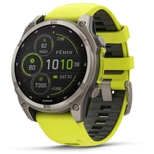 Смарт-часы Garmin Fenix 8 Solar 47mm Sapphire Titanium with Amp Yellow/Graphite Silicone Band (010-02906-21): Дисплей 1.3" (260x260)