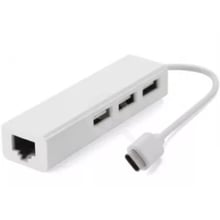 Адаптер Value Adapter USB-C to 3xUSB2.0+RJ45 White: Колір белый