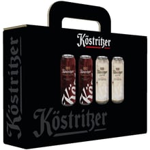 Подарочный набор пива Kostritzer Schwarzbier 4.8% 2х0.5 л + Kostritzel Edel Pils 4.8% 2х0.5 л (4014964199522): Объем, л 2