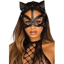 Маска кішки з екошкіри Leg Avenue Vegan leather studded cat mask Black: Виробник Leg Avenue