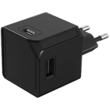 Зарядное устройство Allocacoc Wall Charger 2xUSB+2xUSB-C USBcube 15W Black (10466BK/EUACMC): Особенности USB-C, Быстрая зарядка