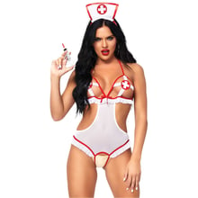 Костюм неслухняної медсестри Leg Avenue Roleplay Naughty Nurse OS White/Red: Для кого Для женщин