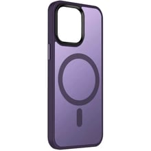 Чехол для iPhone Mobile Case TPU+PC Metal Buttons with MagSafe Colorful Dark Purple for iPhone 16 Plus: Цвет фиолетовый