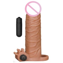 Насадка на член LoveToy Pleasure X-Tender Vibrating Penis Sleeve Add 2" Brown: Для кого Для чоловіків