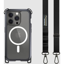 Аксесуар для iPhone SwitchEasy Odyssey Ultra M + Strap Rugged Utility MagSafe Case Metal/Black (MPH56P162EC23) for iPhone 15 Pro: Колір чорний