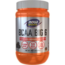 Амінокислота для спорту NOW Foods BCAA Big 6 Powder 600 g /33 servings/ Grape: Тип BCAA