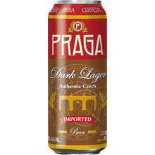 Упаковка пива Praga Premium Dark Lager, темне фільтроване, 4.7% 0.5л х 24 банки (EUR8593875519897): Об'єм, л 0.5